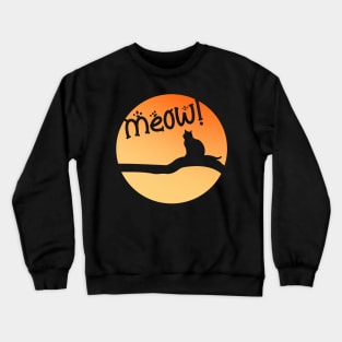Harvest Moon Cat | Meow Crewneck Sweatshirt